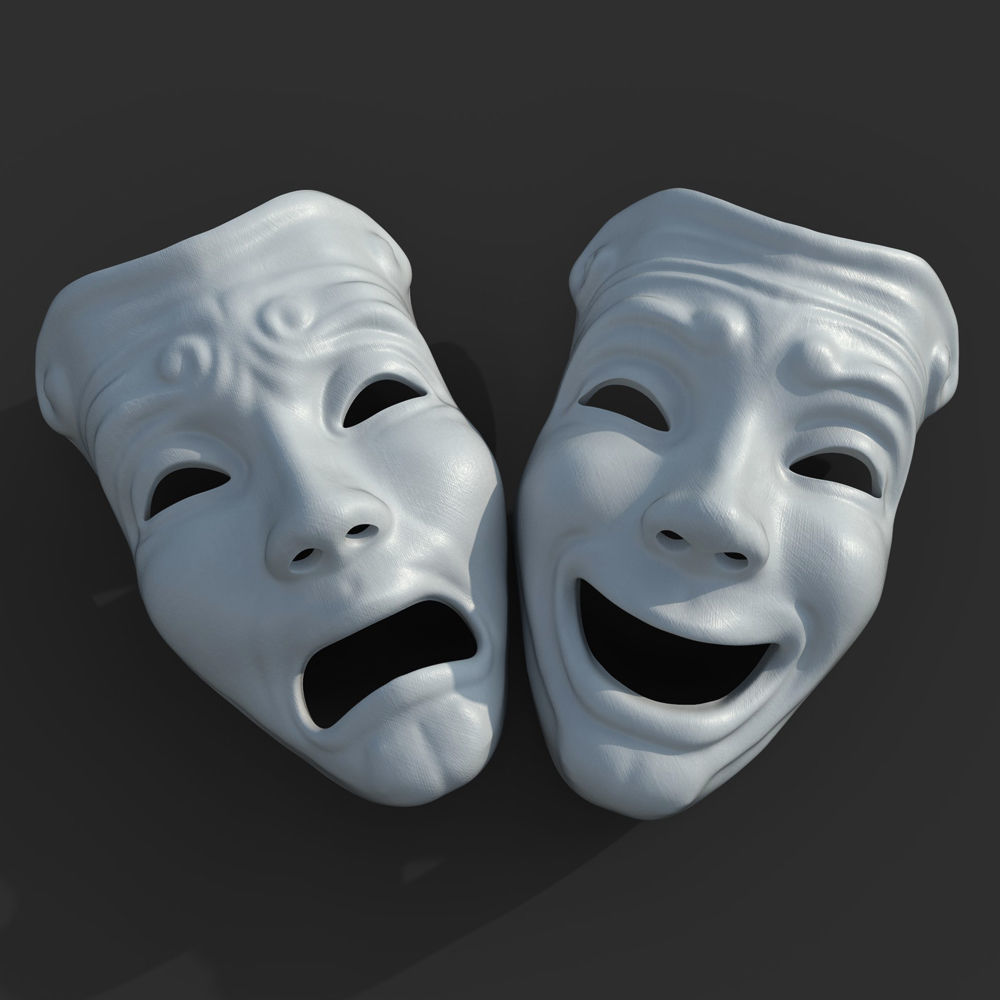 Белая театральная маска