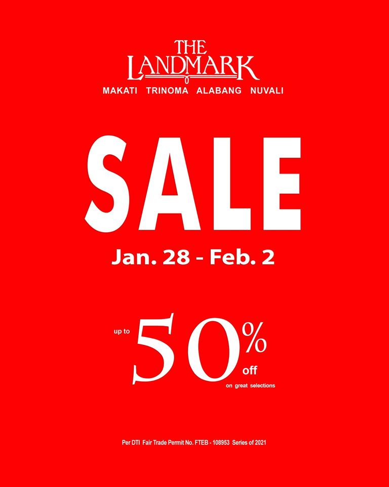 Manila Shopper The Landmark SALE JanFeb 2021