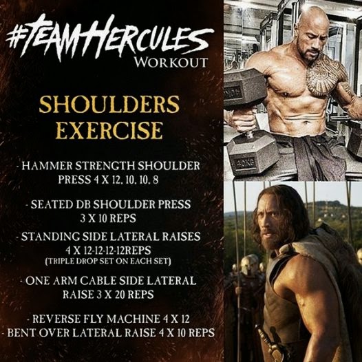 Dwayne Johnson Hercules Workout routine | Muscle world