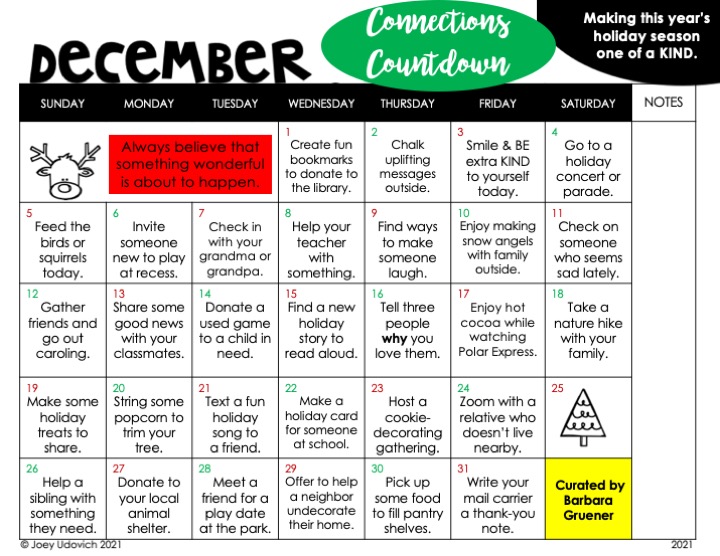 Connections Countdown Calendar 2021 The Corner On Character