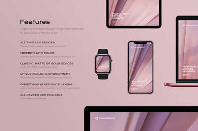 Download Free Device Scene Creator Bundle Phone Free Mockup Templates.