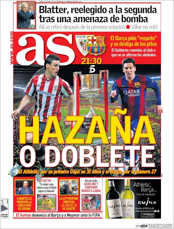 FC Barcelona, AS: "Hazaña o doblete"