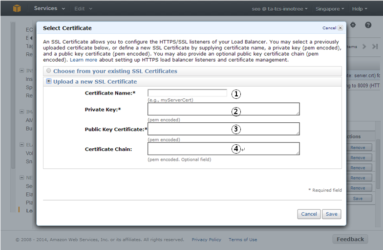 SSL Key 생성 후 AWS ELB에 적용하기