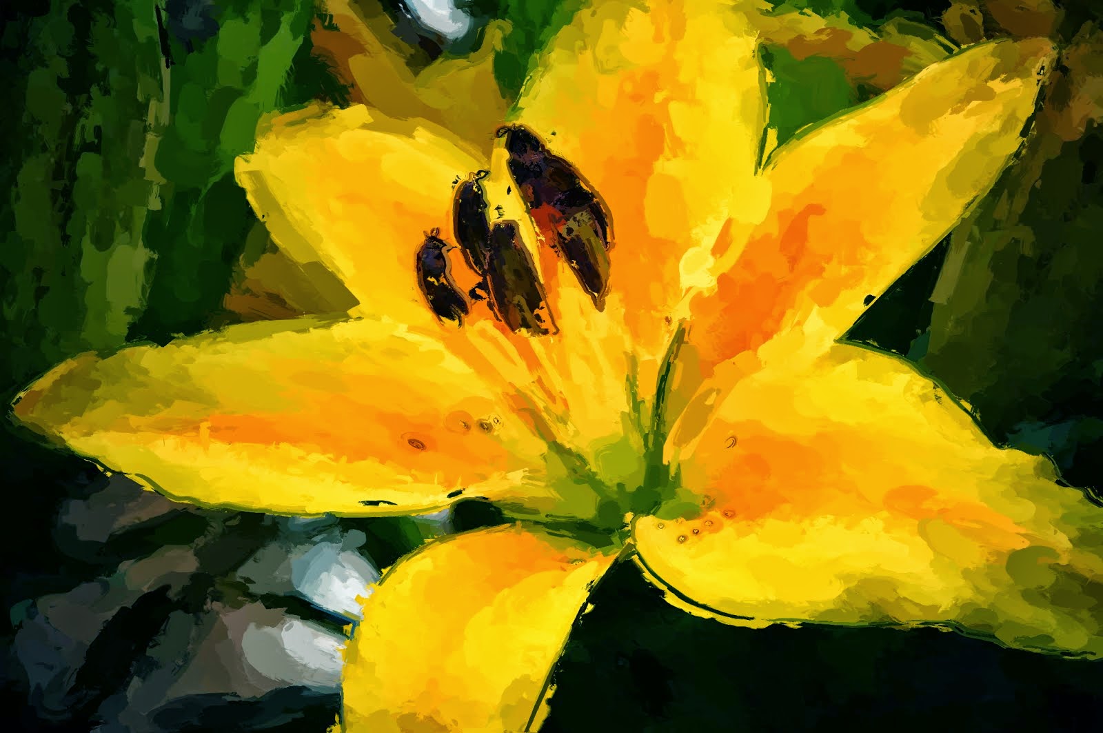 15 beautiful yellow flower free paintings