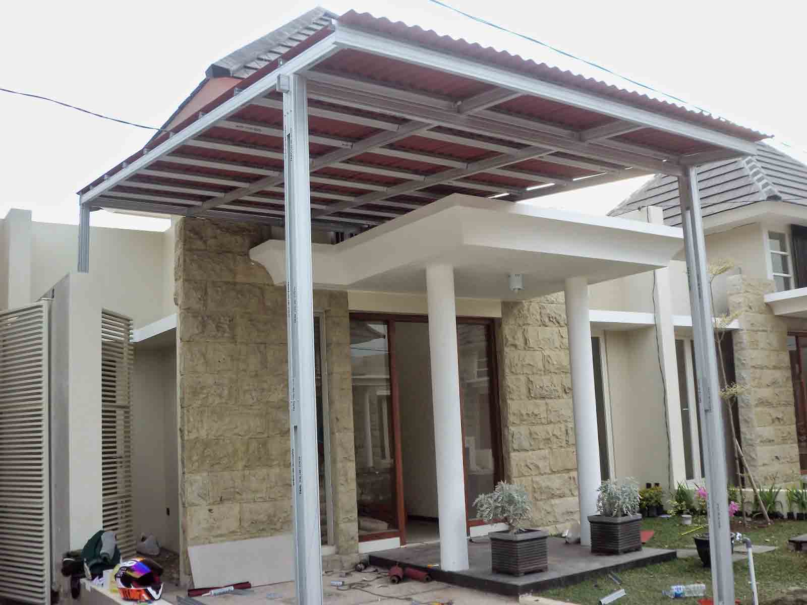 48 Desain Kanopi  Modern pada Rumah  Minimalis Rumahku Unik