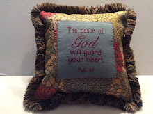 Phil. 4:7 - sage/turquoise/red tapestry