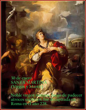 Resultado de imagen para Santa Martina Mártir"
