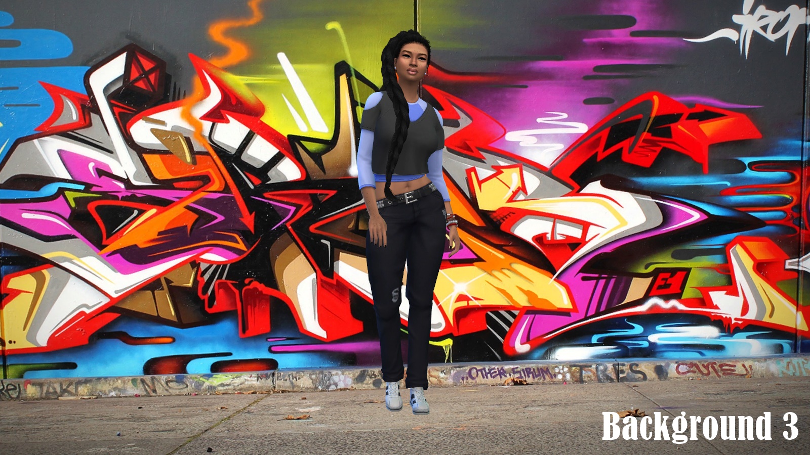 Annett’s Sims 4 Welt: CAS Backgrounds “Graffiti”