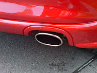 Rover 25 MG ZR bodykit and longlife oval exhaust close up