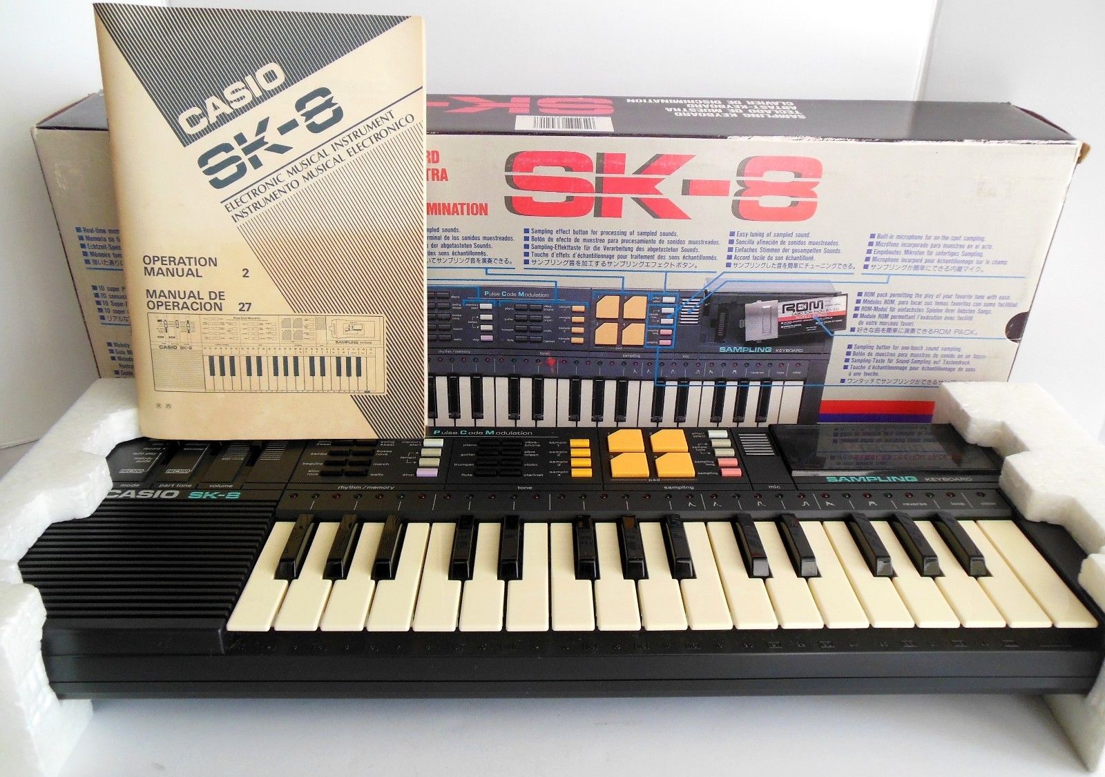 MATRIXSYNTH Vintage Casio SK8 Sampling Keyboard Synthesizer w/ ROM