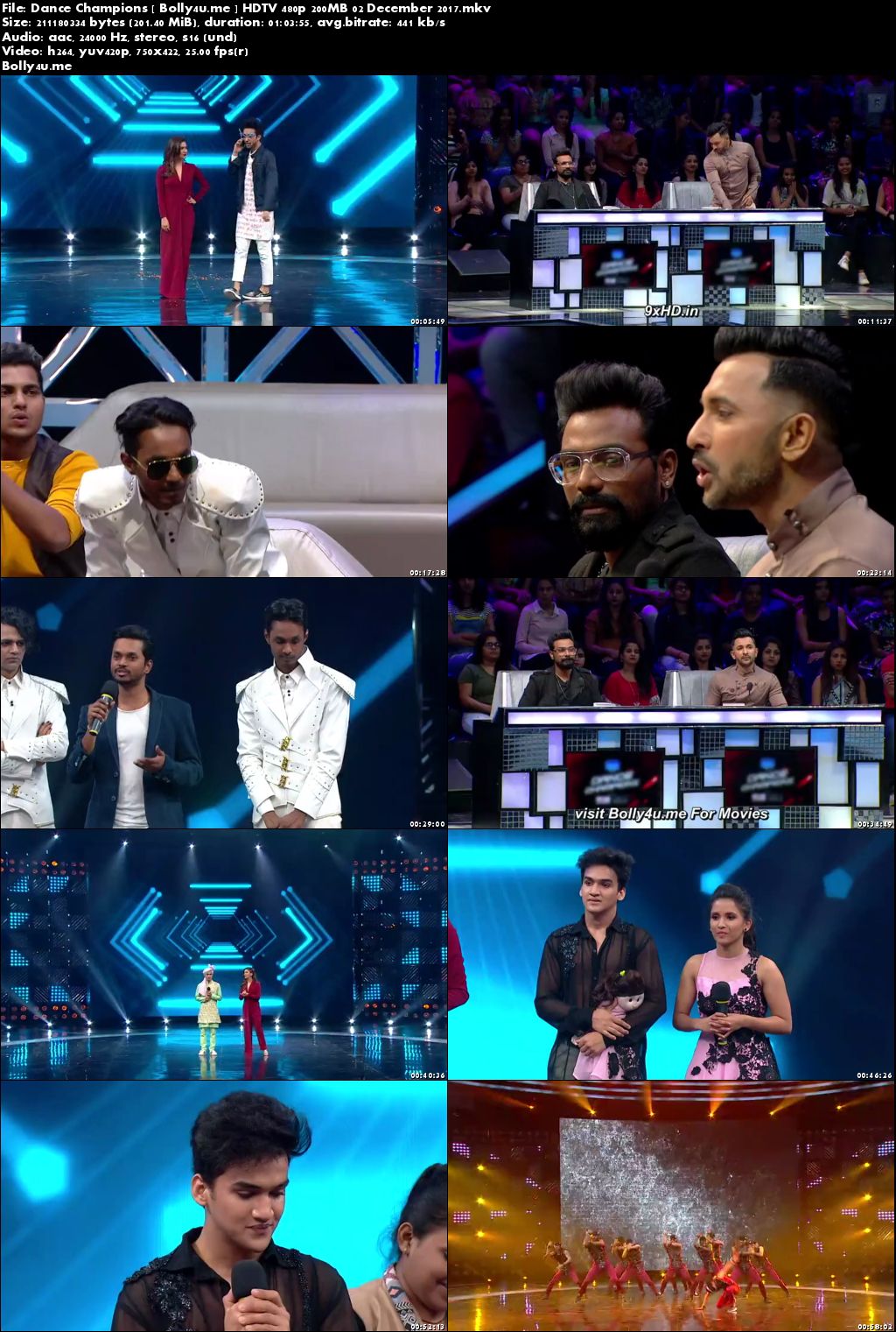 Dance Champions HDTV 480p 200MB 02 December 2017 Download