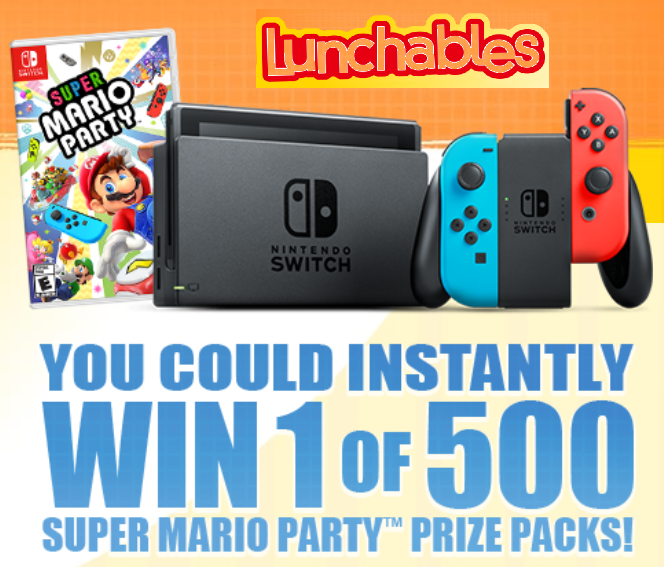 Nintendo Switch Super Mario Party Prize Pack Giveaway From Lunchables 500 Winners Win a