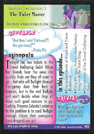 My Little Pony The Ticket Master Series 3 Trading Card