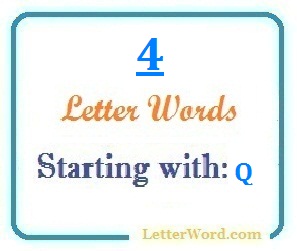 Four Letter Words With Q - Social Letter