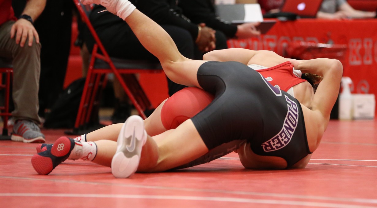 Men Wrestling Women the stronger wrestler wins