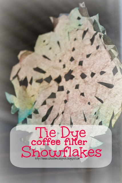 how to make coffee filter snowflakes