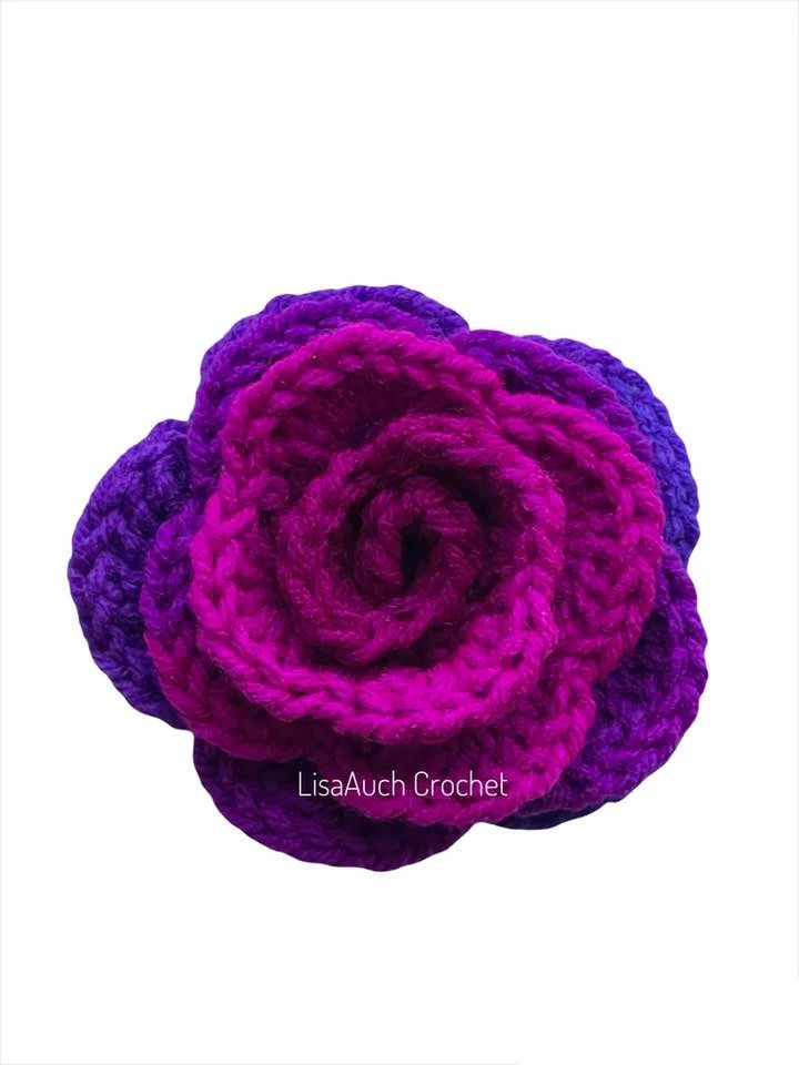 How to crochet an easy Crochet Rose (FREE Pattern) , easy 3d crochet rose pattern, crochet rose, free crochet flower patterns