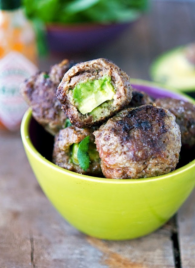 Avocado Stuffed Meatballs (Low Carb and Gluten-Free)
