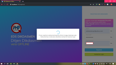 Proses Registrasi Aplikasi EDS Offline