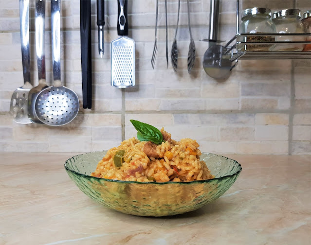 risotto con peperoni e salsiccia - nadia coppola - fatinasweet