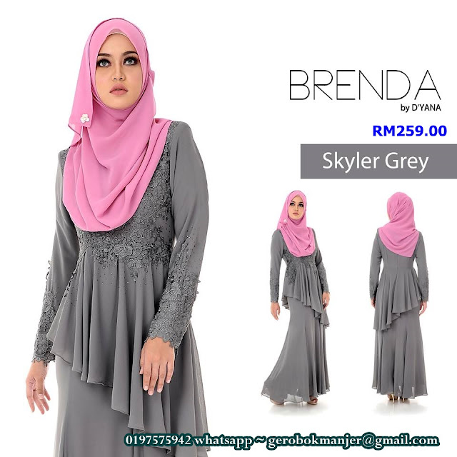 DRESS PEPLUM CHIFFON BRENDA BY DYANA