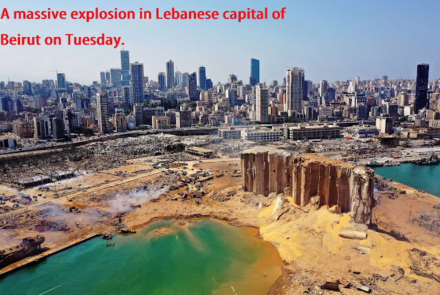 A massive explosion in Lebanese capital of Beirut on Tuesday