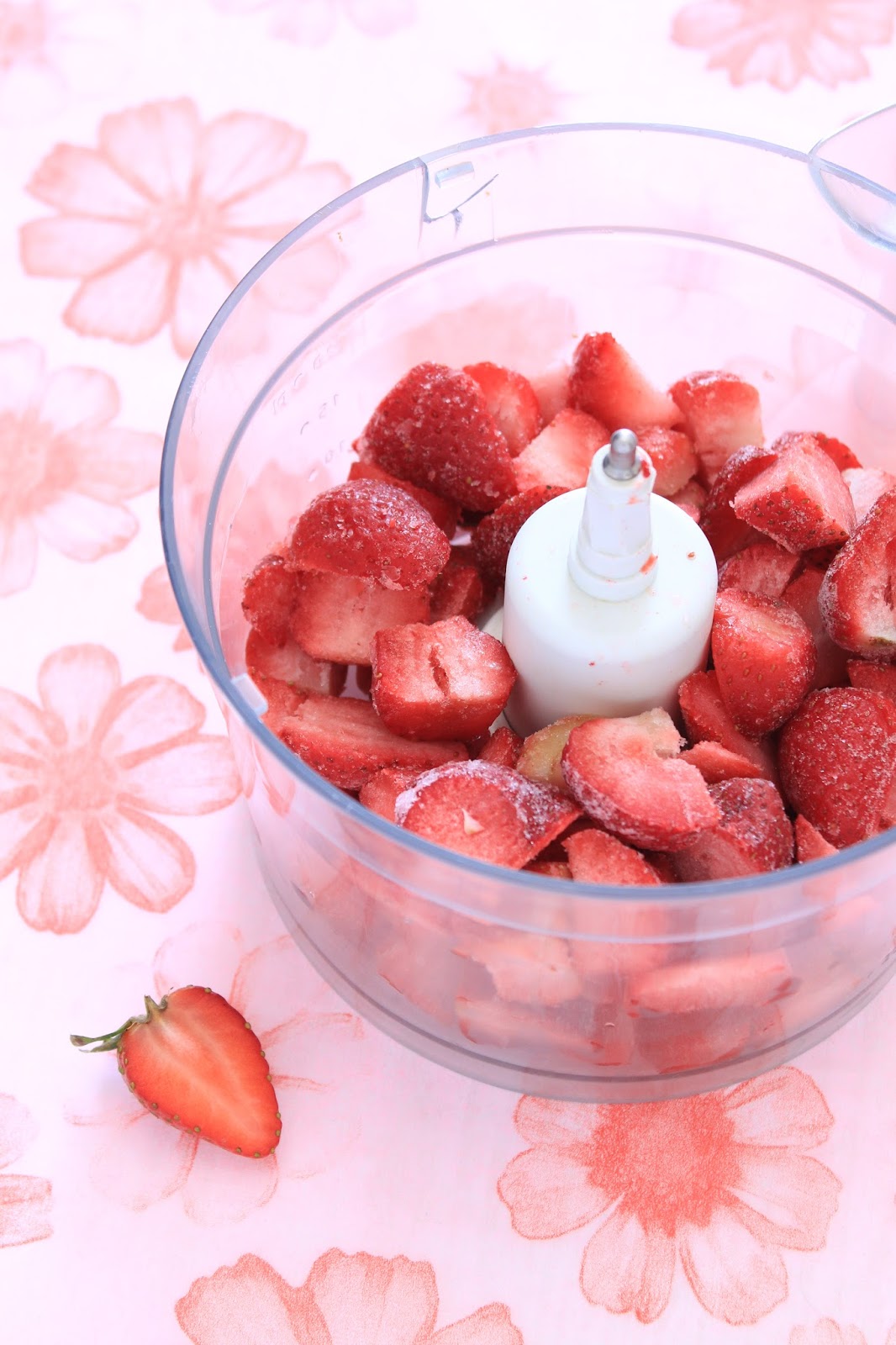 Plateful Strawberry Soft Serve — three ingredient, less than 5minute