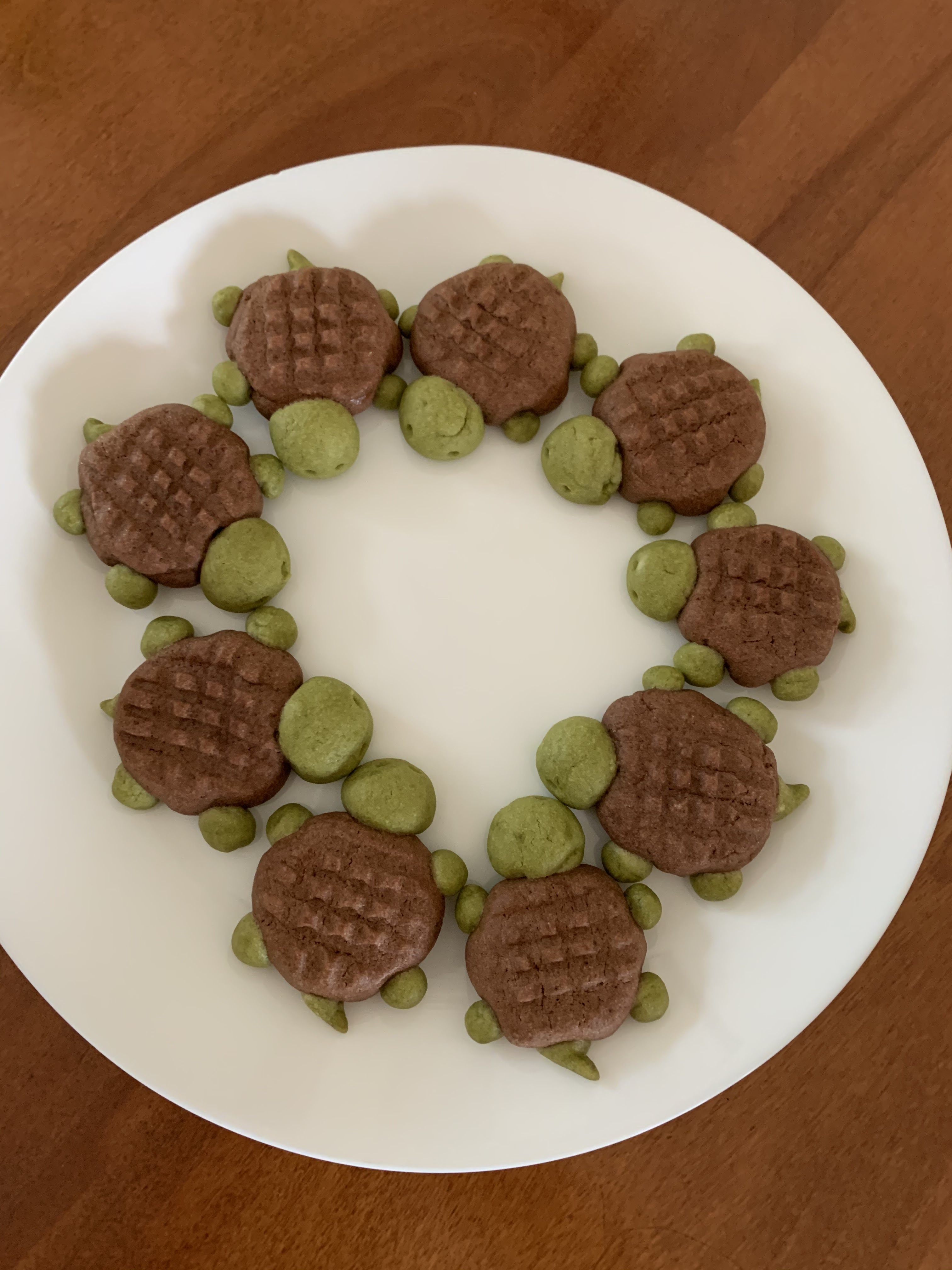 Matcha & Chocolate Turtle Cookies