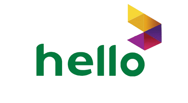 Hello r. Hello logo.
