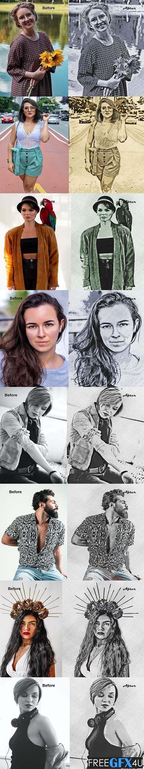 Real Sketch Photoshop Action