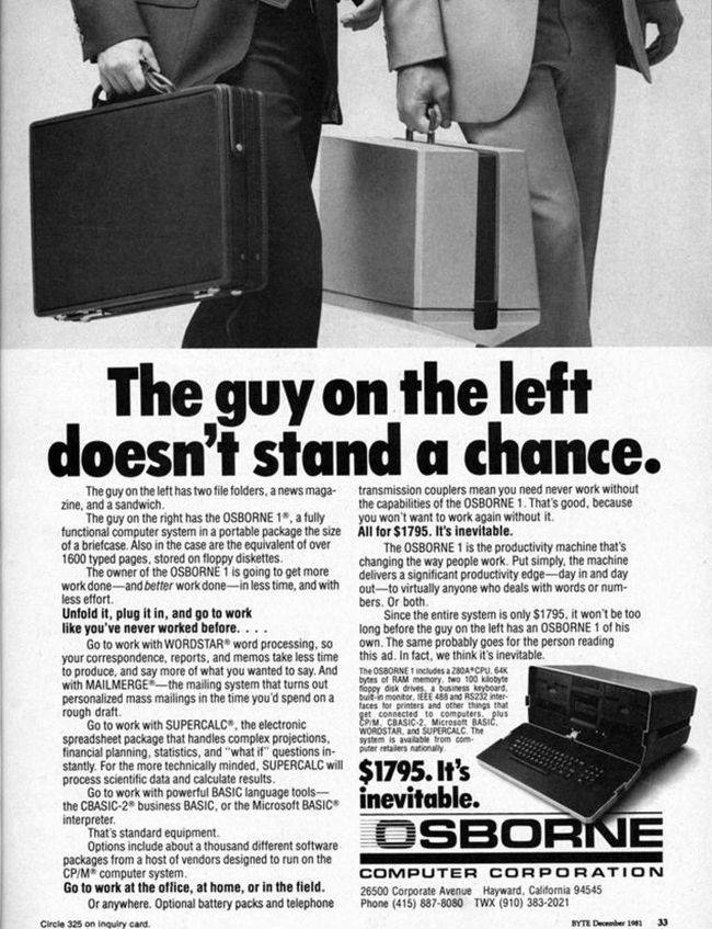 World First Laptop Computer Osborne 1