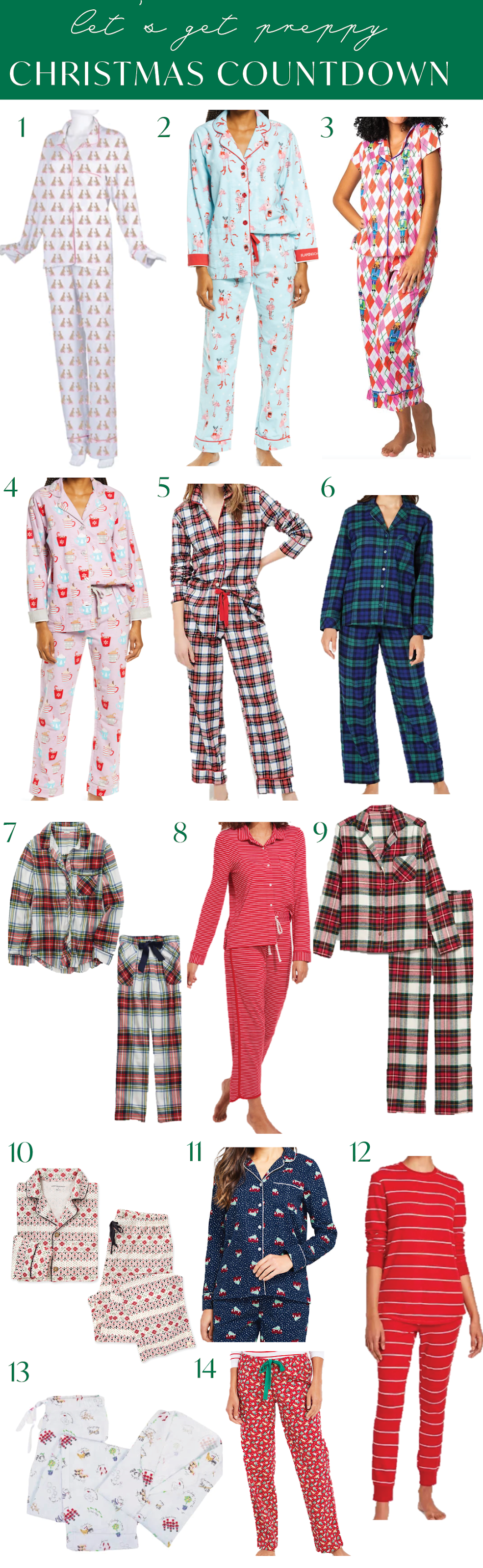 Festive Holiday Pajamas | Let's Get Preppy