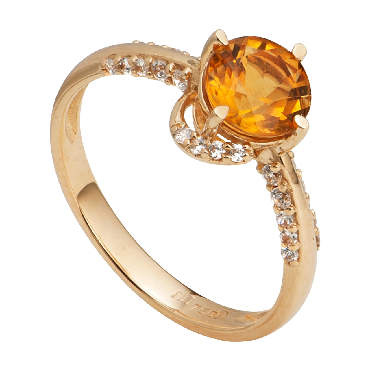 Nhẫn Vàng 18K đính đá Citrine PNJ CTXMY000205