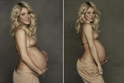 Pregnant Shakira Show Off Her Baby Bumb