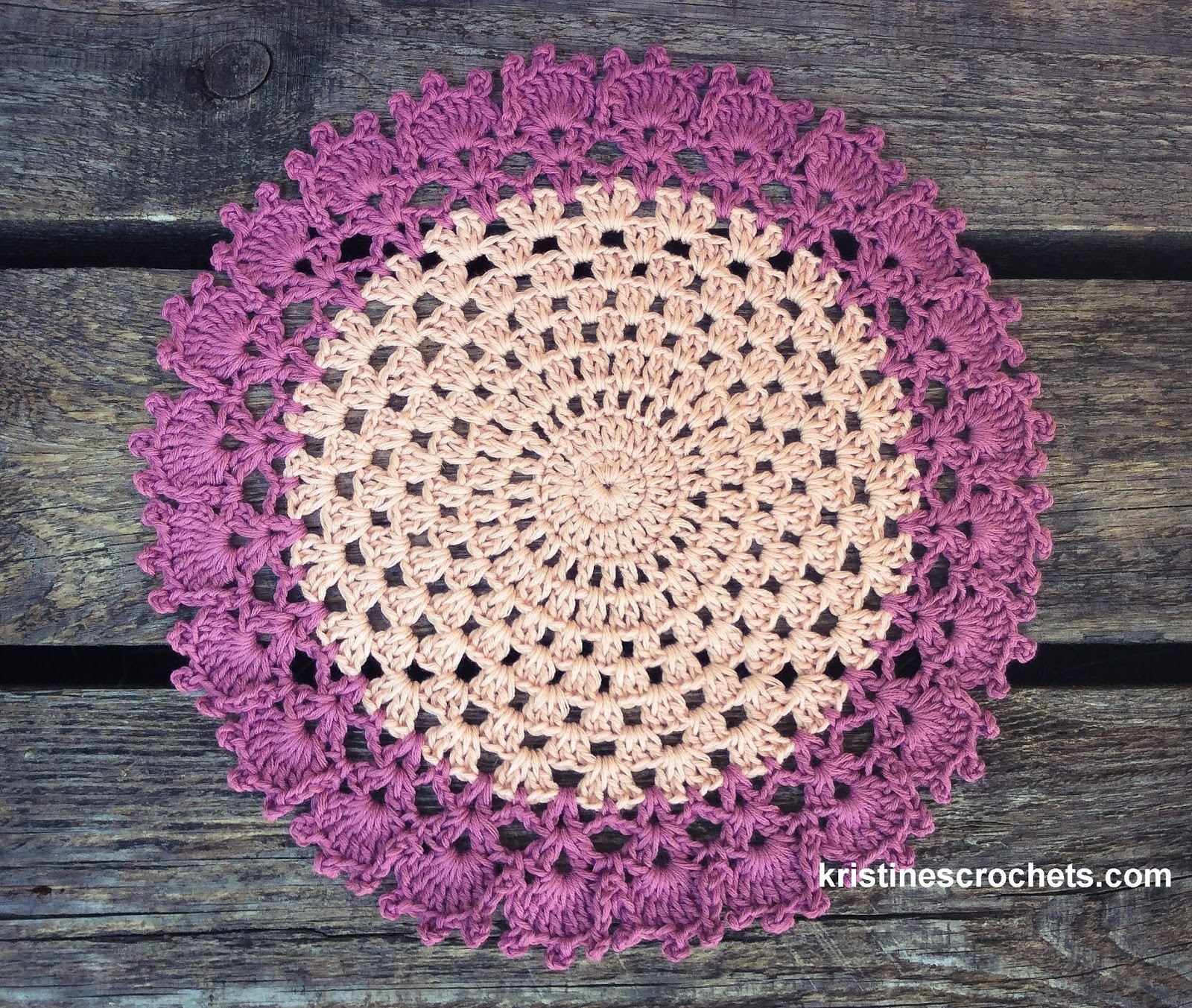 KristinesCrochets Tea Party Placemat Free Crochet Pattern