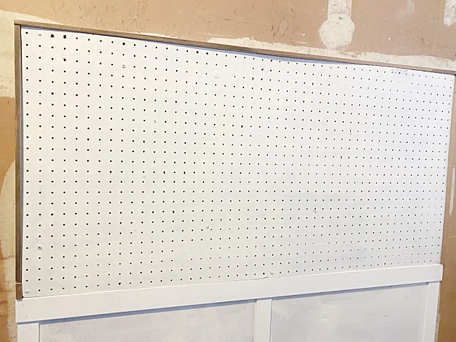 painted old pegboard