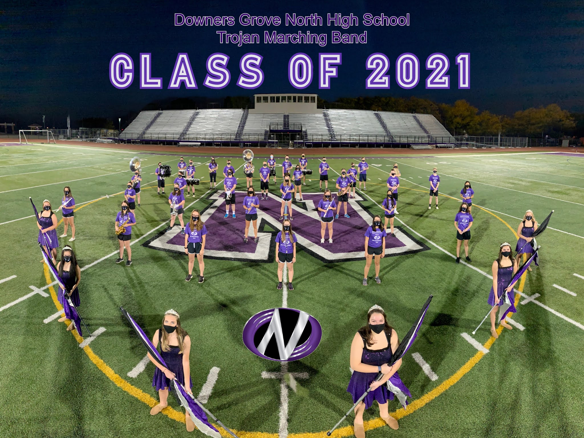 Downers Grove North High School Bands Honoring the DGN Trojan Marching