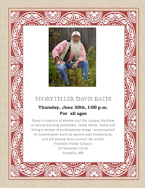 Davis Bates, storyteller - June 30 1:00 PM