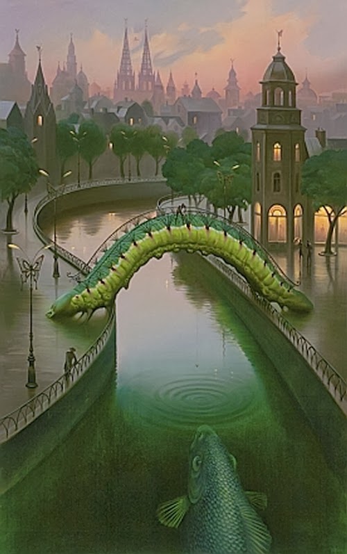 02-Fish-in-The-City-Vladimir-Kush-Surreal-Lands-Paintings-www-designstack-co