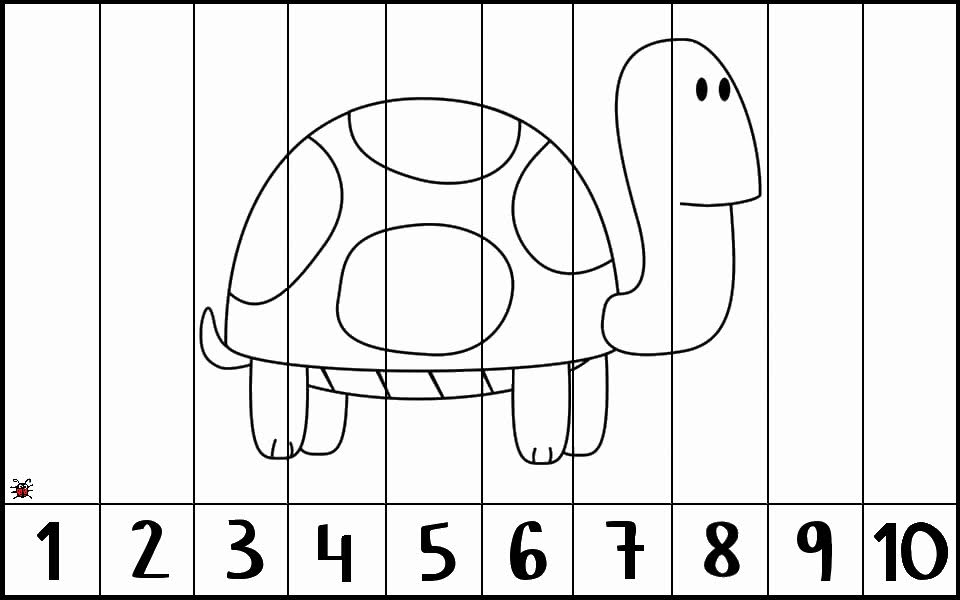 Actividades para Infantil: 8 puzzles para colorear del 1-10