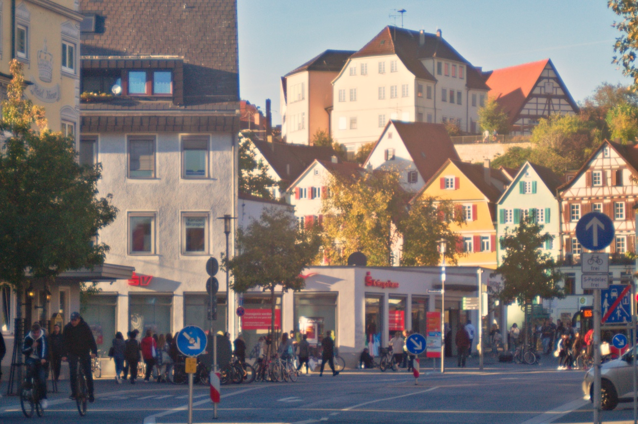 Straßenszene in Tübingen