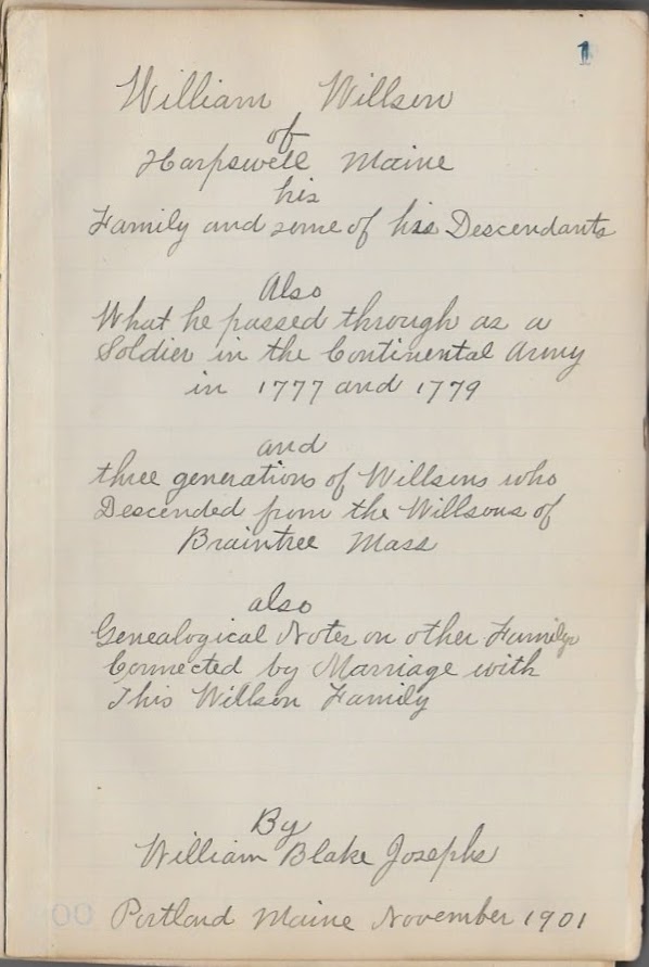 Heirlooms Reunited Wilson Family of Harpswell, Maine, and Saint