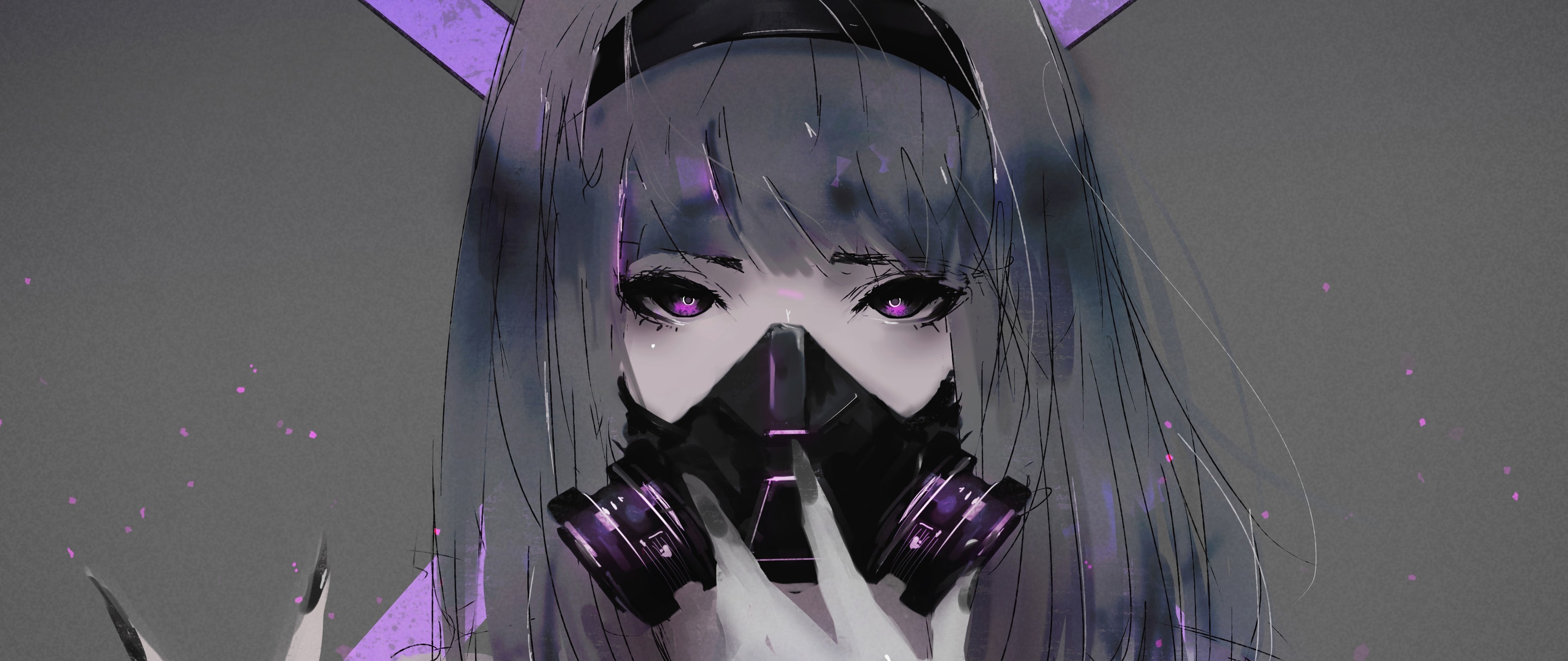 Anime, Girl, Gas Mask, 4K, 3840x2160, #13 Wallpaper PC Desktop