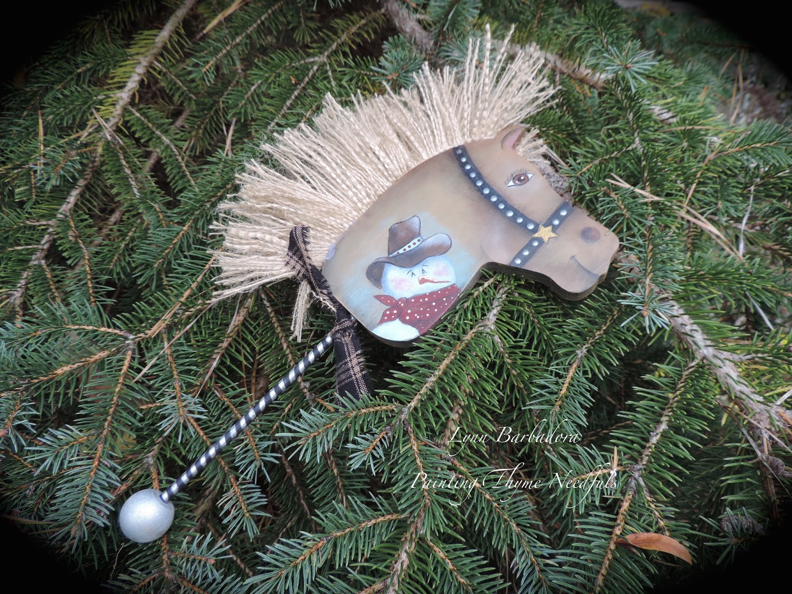 PAINTING THYME NEEDFULS Thyme to show you some Stick Horse Ornaments