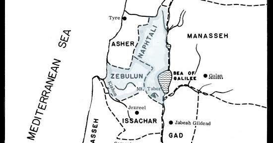 Map Of Naphtali And Zebulun Map Of Naphtali And Zebulun