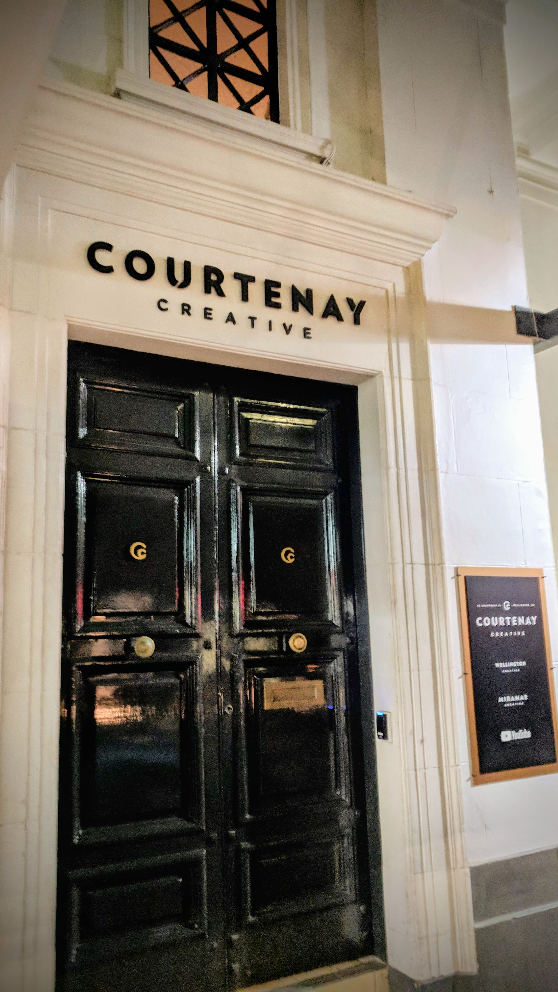 Entrance to Courtenay Creative in Wellington