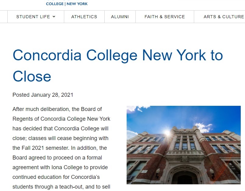 College History Garden Concordia College New York Announces Closure