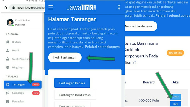 Cara Menggunakan Tantangan Jawalink