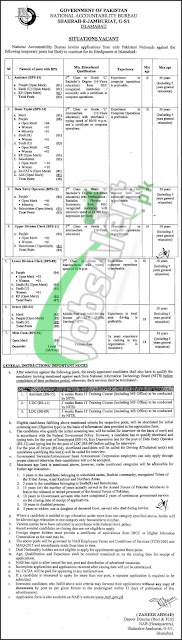 NAB Jobs in National Accountability Bureau latest Jobs march 2021 download application form