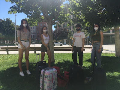 Irene, Sara, Adriana y Marina en Barcelona